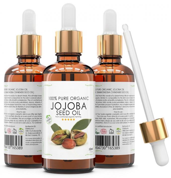 बालों और त्वचा के लिए 100% प्रतिशत शुद्ध ठंडा दबाया तेल Jojoba तेल