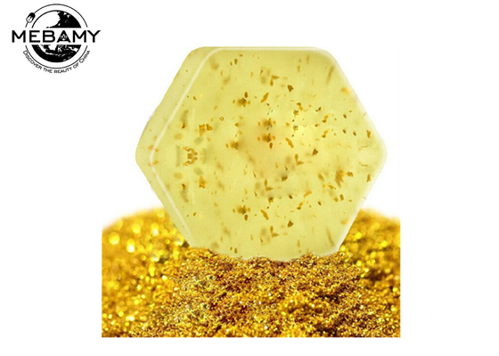 नारियल तेल कार्बनिक हस्तनिर्मित साबुन 24K सोने प्राकृतिक सफाई चेहरा whitening
